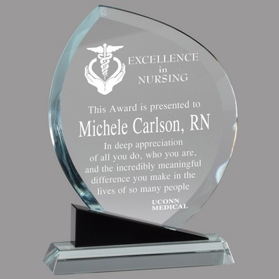 Crystal Cool Blue Lancashire Award Series, Large (6-1/2"x 8-3/4"H)