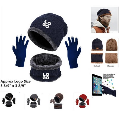 Cozy Winter Hat Scarf Glove Trio