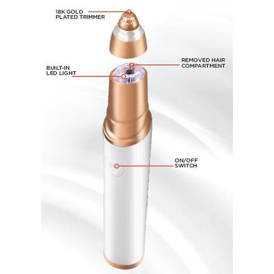 Health, Beauty & Fitness Vivitar Led Light Painless Eyebrow Hair Remover - White