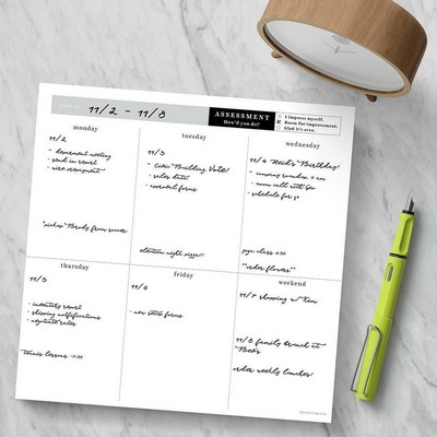 Executive Weekly Square Schedule Pad / Mouse Pad