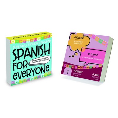 2026 Spanish Words Daily Desktop Calendar