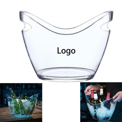 Transparent Beer Ice Bucket With Handle