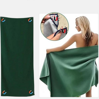 Quick-Dry Sand-Resistant Outdoor Magnetic Bath Towel