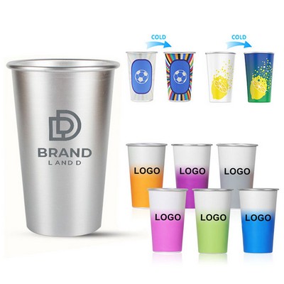 15oz Custom Cold Color Changing Aluminum Cup