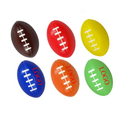 Rugby Shaped Soft PU Foam Stress Reliever Football Squeeze Toy for Anxiety Relief