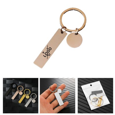 Steel Tag Keychain
