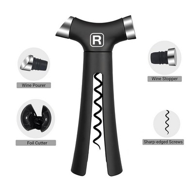 Multi-Function 4 in 1 Cork Screw Wine Bottle Opener