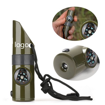 Seven-In-One Multi-Functional Survival Whistle