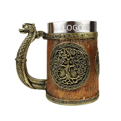 18 Oz Handmade Wooden Barrel Beer Mug