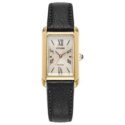 Citizen Ladies' Bianca Apple Leather Strap Watch Gold-Tone Dial