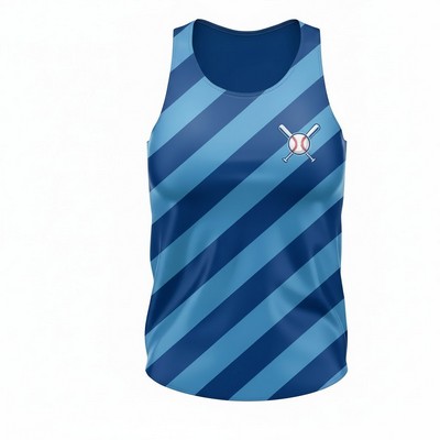 Women's Sublimated Interlock Jersey Style Tank Top 150G
