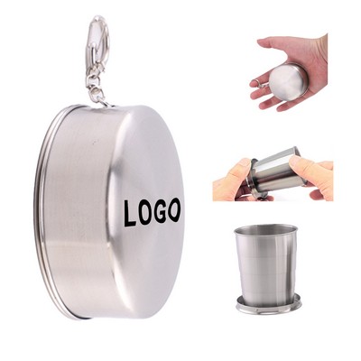 8.5oz Collapsible Travel Cup With Keychain