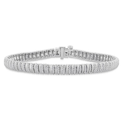 Jilco Ribbed Diamond Bracelet