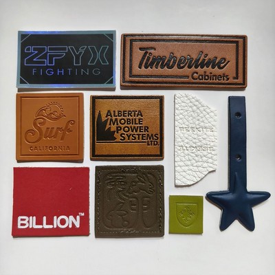 Custom Genuine Leather Logo Patch – Cowhide Label for Denim Jackets