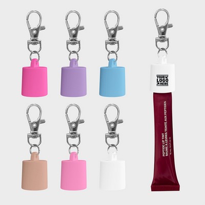 Lip Balm Holder Keychain Cap