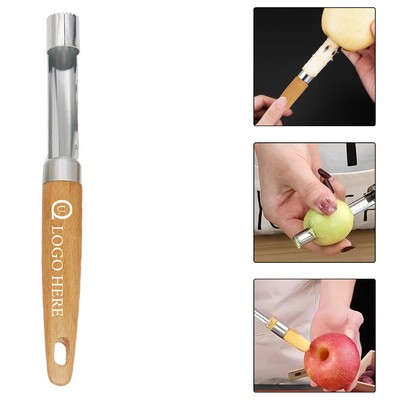 Stainless Steel Fruit Corer W/ Beechwood Handle