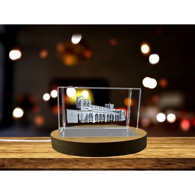 San Vicente Basilica 3D Engraved Crystal Trophy Award w/LED Base