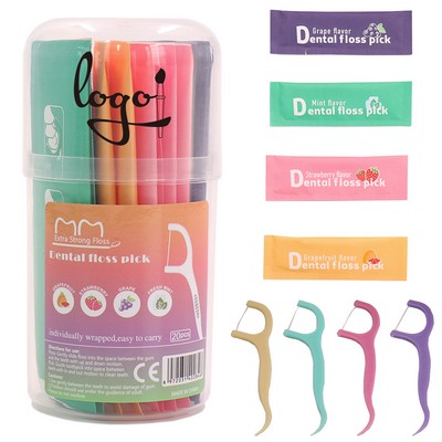 Plastic Colored Fruit Flavored Independent Packaging Dental Floss