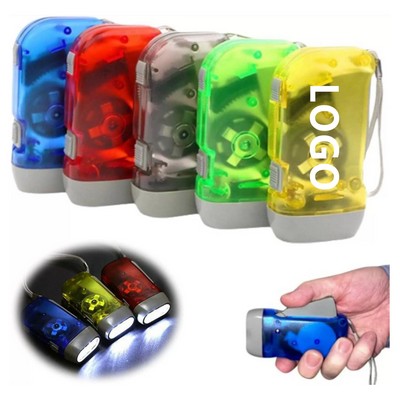 Led Hand Pressure Flashlight
