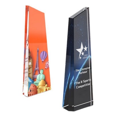 Personalized Crystal Trophy Award or Employees Plaques Custom Engraved