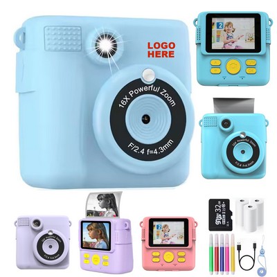 Custom Christmas Birthday Gifts Educational Photography Toy Kids Instant Print Camera