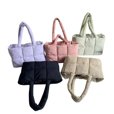 Puffy Shoulder Tote Bag