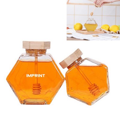 Hexagonal Glass Honey Containers
