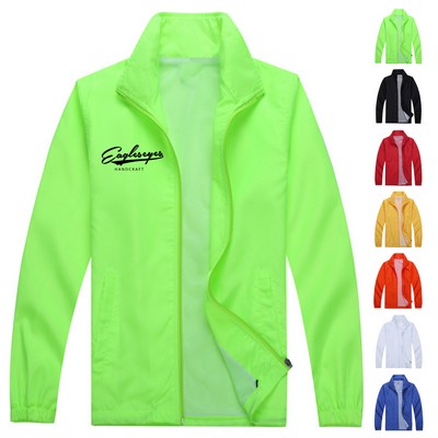 Polyester Windbreak Jacket with Long Sleeve