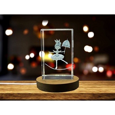 Crystal Circus Umbrella 3D Engraved Trophy Award w/LED Base Light