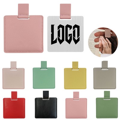 Unbreakable Mirror Travel with PU Leather Case Cover