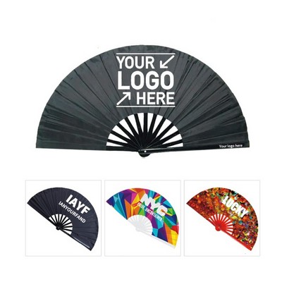 Premium Bamboo-Frame Kung Fu Performance Folding Fan with Resonant Snap