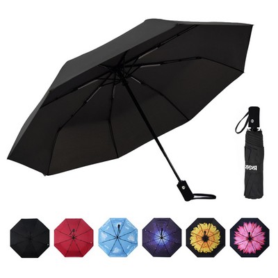 Compact Auto Windproof Travel Umbrella