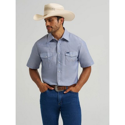 Wrangler® Men's Short Sleeve Western Snap Chambray Work Shirt
