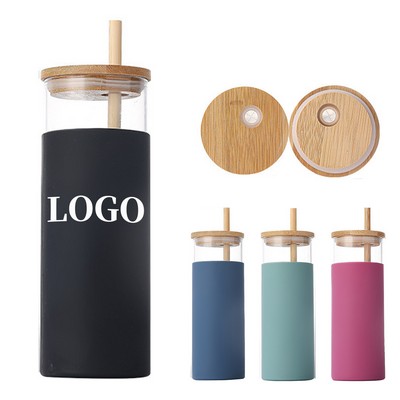 Bamboo-Lid Borosilicate Sipper