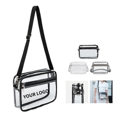 PVC Transparent Waist Pack for Sports with Adjustable Strap