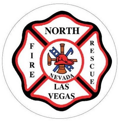 Fire Rescue Badge Round Metal Photo Magnet (2 1/2")