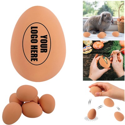 Realistic Egg-Shaped Rubber Ball