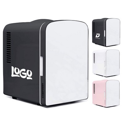 4L Portable Mini Mirrored Multi-Function Fridge