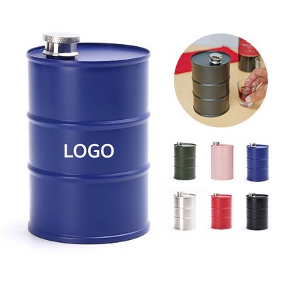 Stylish 25OZ Oil Drum Shape Flask