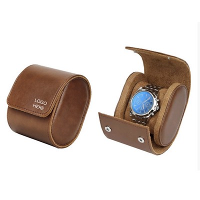 Leather Travel Watch Case Scratch Resistant Dustproof Mechanical Watch Pouch