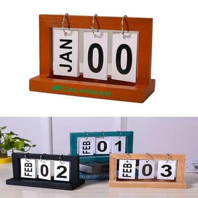 Assembled Wooden Flip Calendar