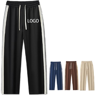 340G Heavyweight Wide-leg Trousers With Side Patch Stripes