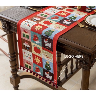 Red Luxury Christmas Table Runner for Dining and Fireplace Decor 120-350cm