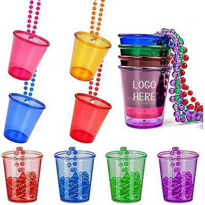 Party Clear Plastic Beaded Chain Cup