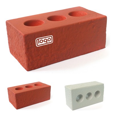 3-Hole Brick Shaped PU Foam Stress Reliever Toy