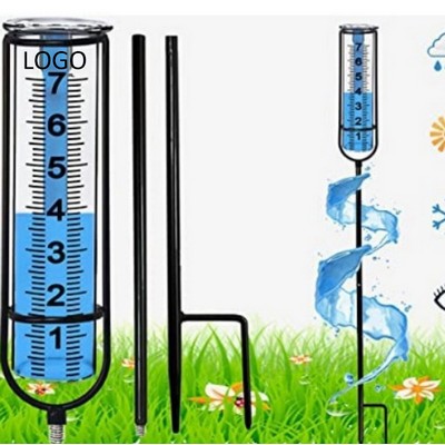 Outdoor Metal Rain Gauge Weather Station Garden Tool