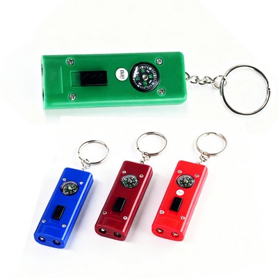 Twin-Beam Compass Keyring
