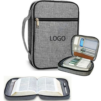Multifunctional Bible bag, large portable book box for Bible books, stationery, pencils, pens, noteb