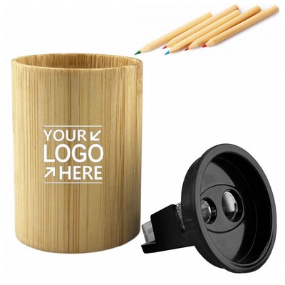 Eco-Conscious Bamboo Pencil Sharpener