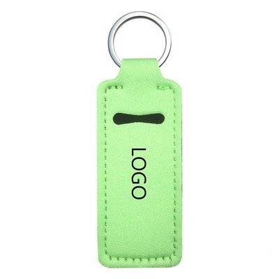 Neoprene Lip Balm Sleeve Pocket Keychain